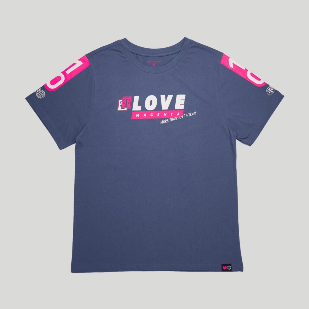 RACING T-SHIRT in Blau von LOVE MAGENTA